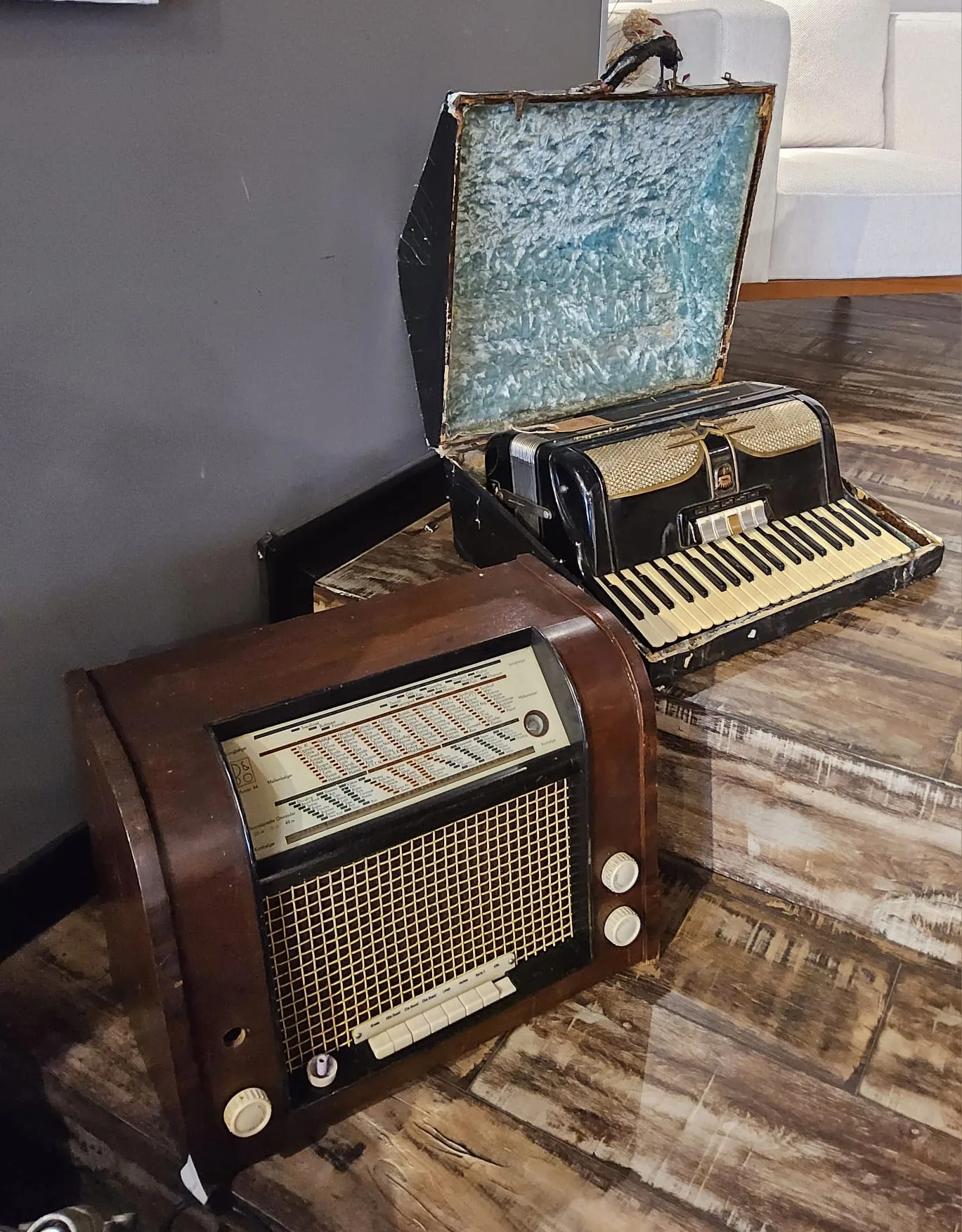 Eski radyo ve akordeon
